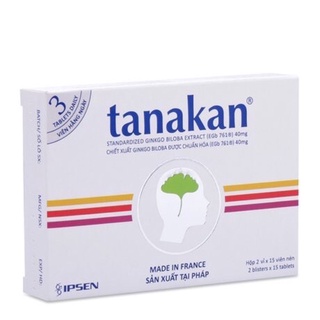 Tanakan viên bổ não Pháp chính hãng hộp 30 viên