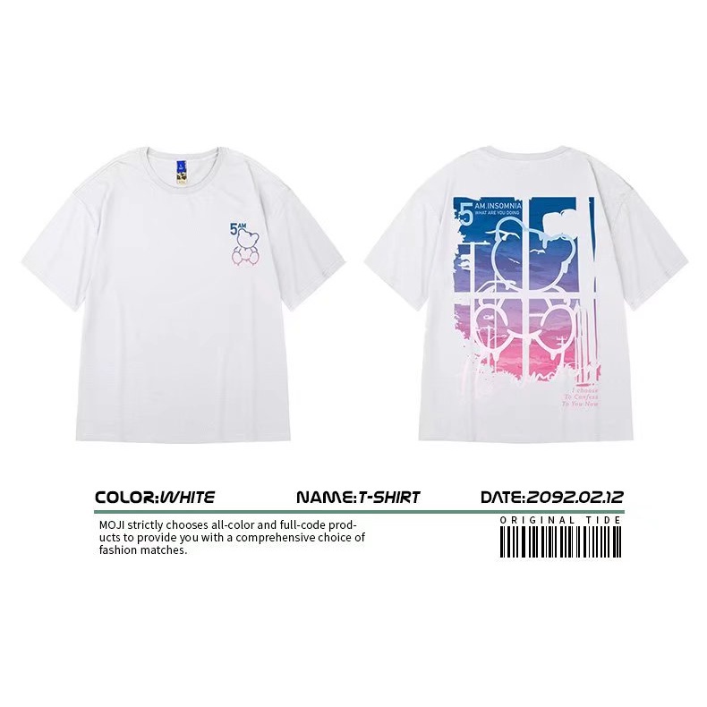 Áo Nam Tay Ngắn In Hình Cá Tính Size M-3Xl