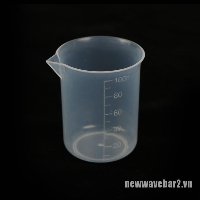 (Hàng Mới Về) Bộ 2 Cốc Đo Lường Bằng Nhựa Trong Suốt Dung Tích 100ml