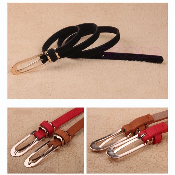 Thắt Lưng Da Bản Nhỏ Phối Khóa Thời Trang Cho Nữ