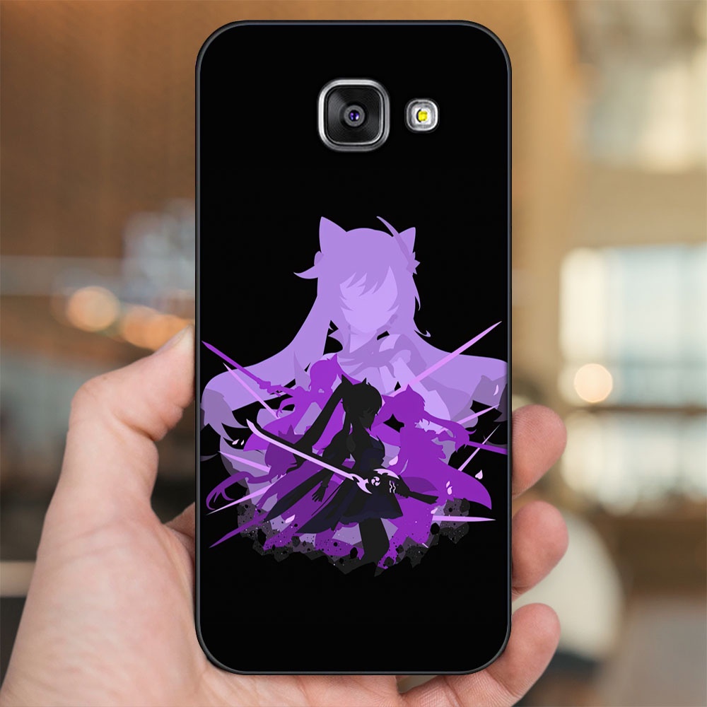 Ốp lưng Samsung A3 2016, A5 2016, A7 2016 viền đen in hình Keqing Genshin Impact