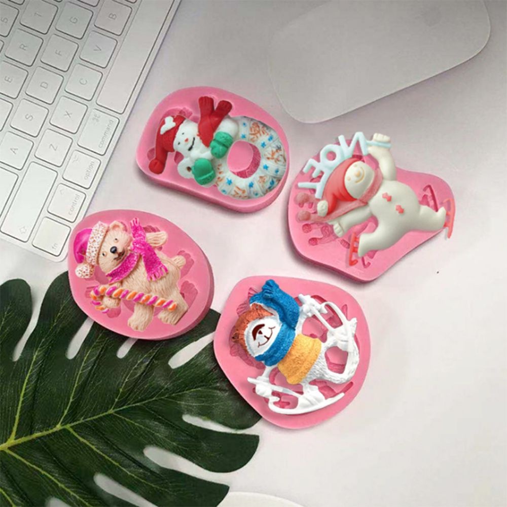 Khuôn Silicone Làm Bánh Kẹo Hình Ông Già Noel