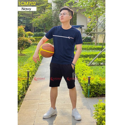 Bộ Thể Thao Nam Mùa Hè Cao Cấp Chất Thun Co Giãn Thấm Hút Mồ Hôi Tốt Thương Hiệu 𝐂𝐀𝐑𝐃𝐈𝐍𝐀 𝑺𝒂̀𝒊 𝑮𝒐̀𝒏 Mã 1CM7