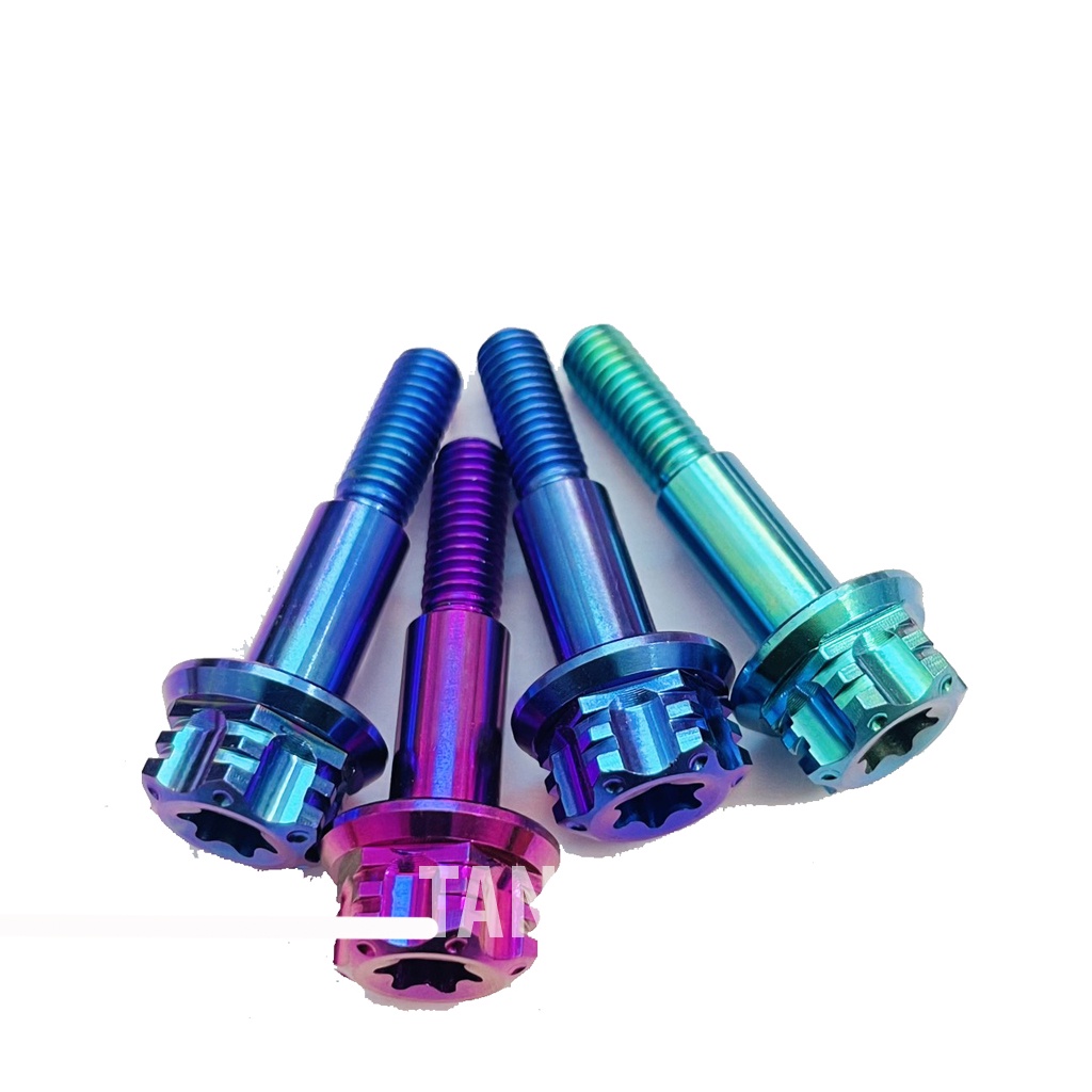 Ốc Titan Gr5 Gắn Tay Thắng Zin Xe Số Xe Côn Màu Điện Phân cao Cấp Mẫu Đầu Dù,Đầu Probolt PTTT