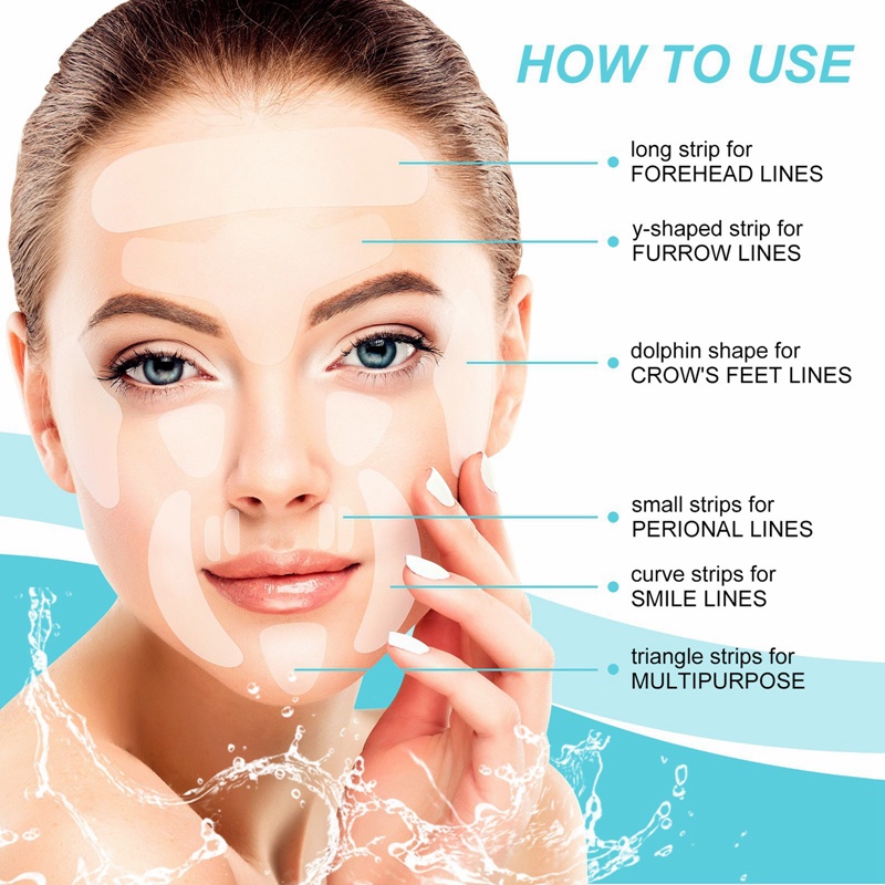 Miếng Dán Làm Mờ Nếp Nhăn Nhẹ Nhàng Loại Bỏ Nếp Nhăn Trên Trán/Đầu/Đầu Mịn Màng