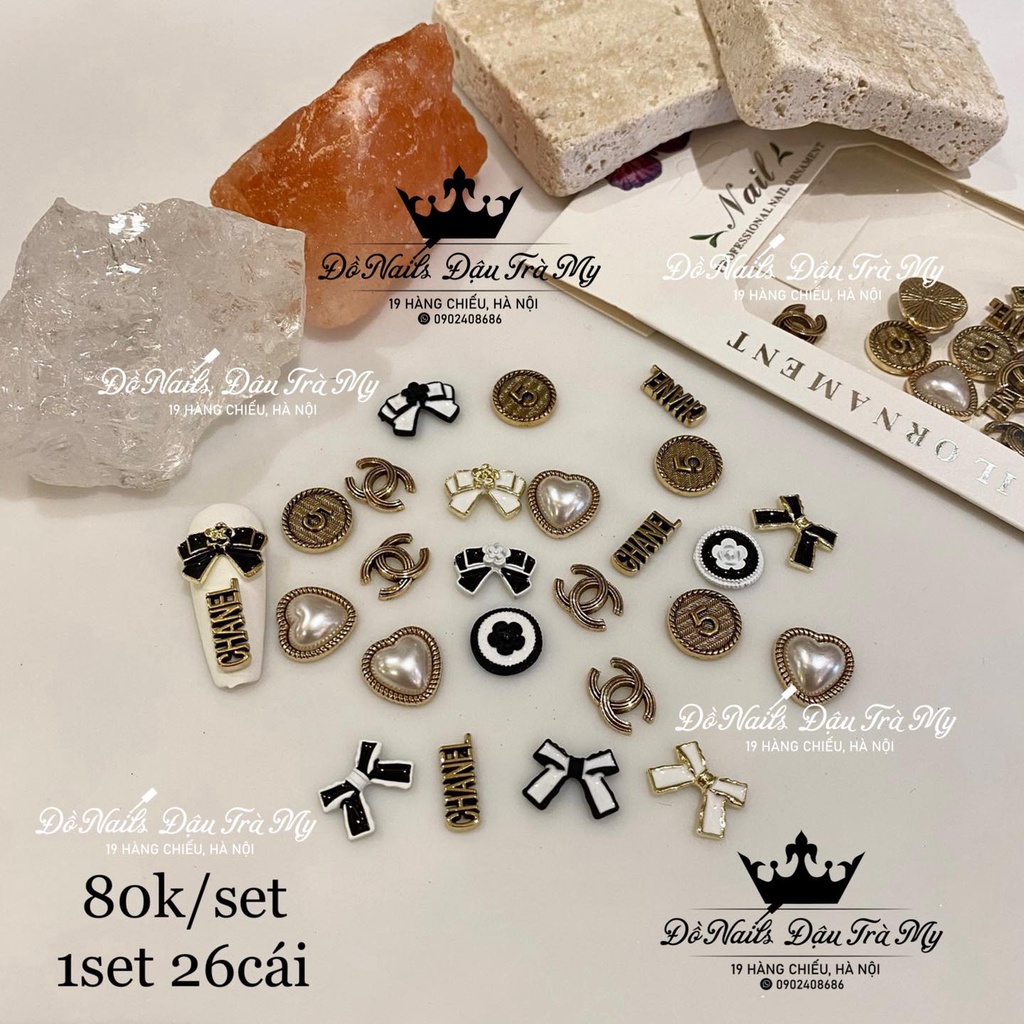 Phụ kiện nail - Set charm mix N48