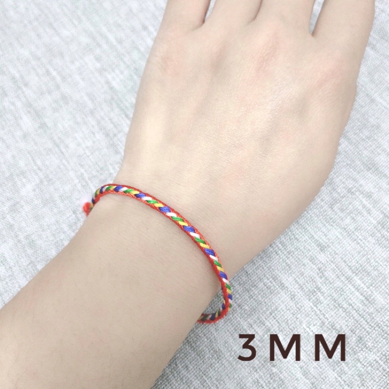 Vòng tay chỉ ngũ sắc HTJEWELRY Bình An Sợi Đỏ các cỡ PH877