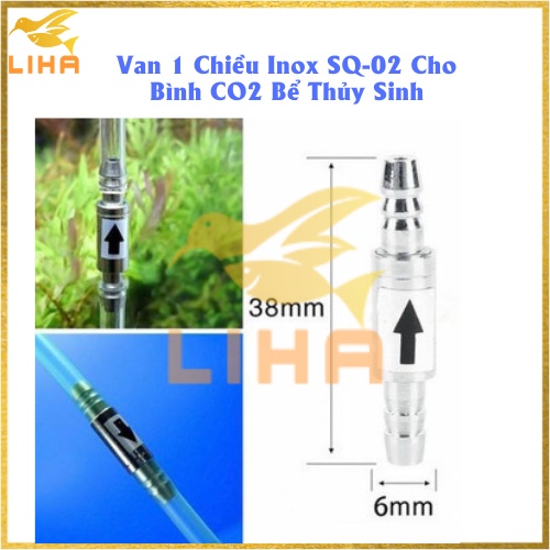 Van 1 Chiều Inox SQ-02 Cho Bình CO2 Bể Thủy Sinh, Bể Cá