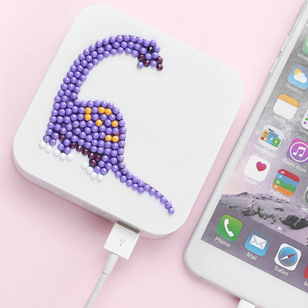 Set 6 miếng dán dạng tranh đính đá tư làm hình động vật trang trí thủ công đáng yêu