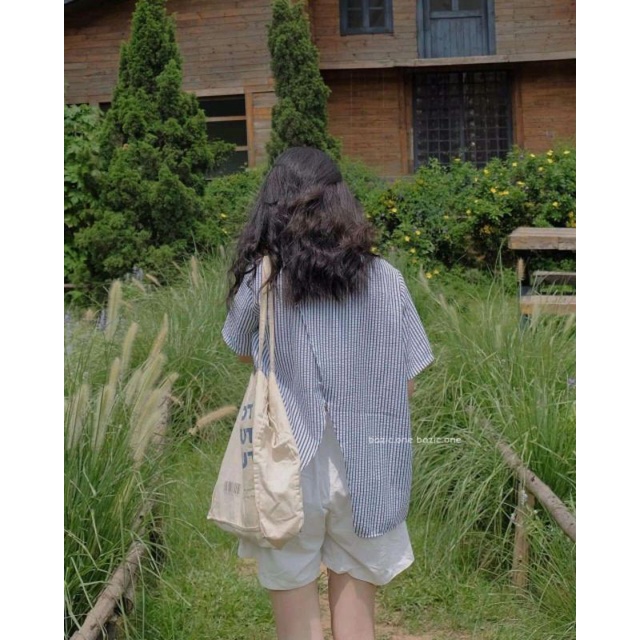 [Hình Thật ]Set Áo Sơ Mi Thô Kèm Quần Kaki