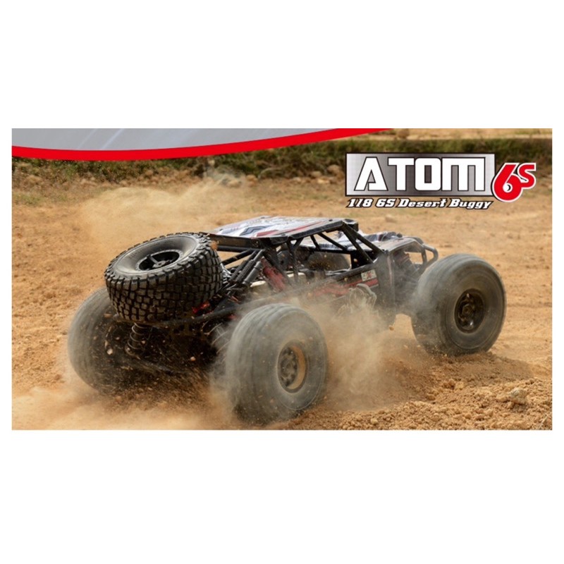 xe khủng Atom6s 1/8 chạy 100km/h size to 540mm xài bộ điện 150a hobbywing