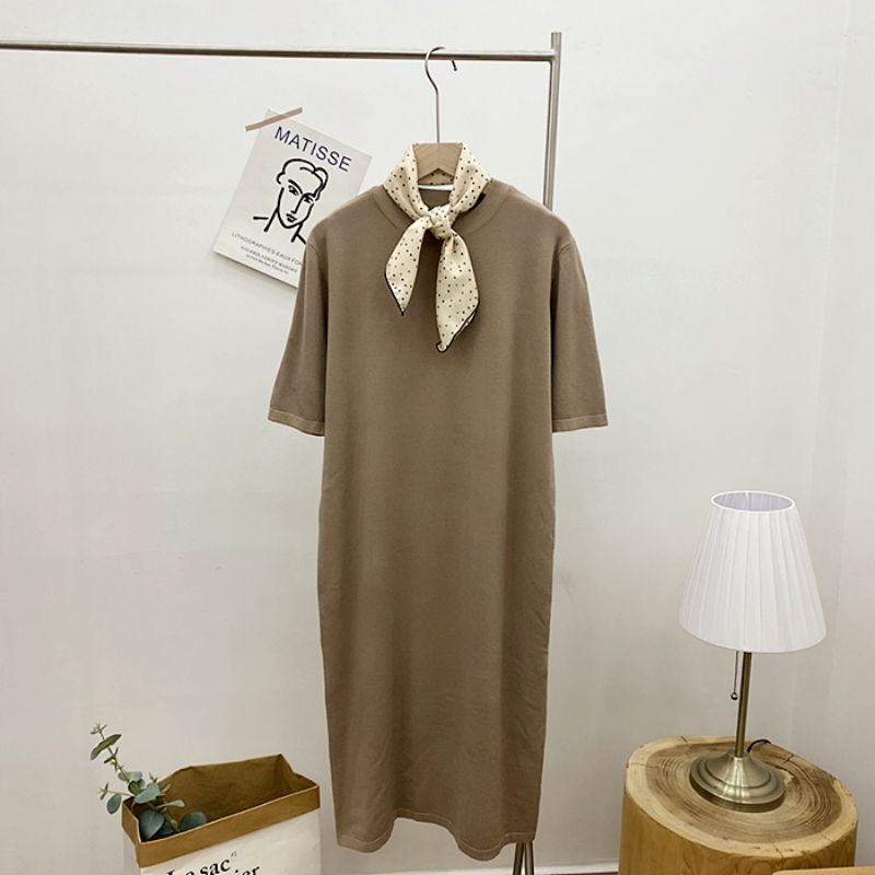Váy len bầu quảng châu cao cấp dáng suông, kiểu đơn giản, trẻ trung