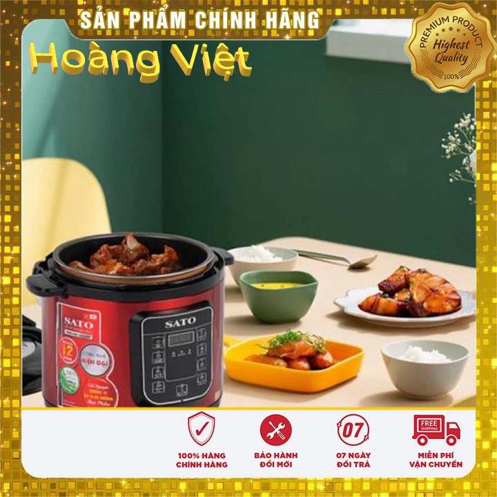 Nồi áp suất điện tử đa năng SATO 6AS013 6.0L Bảo Hành 12 Tháng. [GiadungHoangViet]