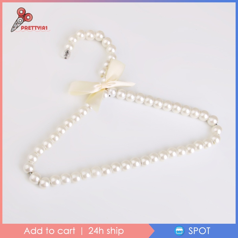 1 Móc Treo Quần Áo Trẻ Em Bằng ABS Đính Ngọc Trai