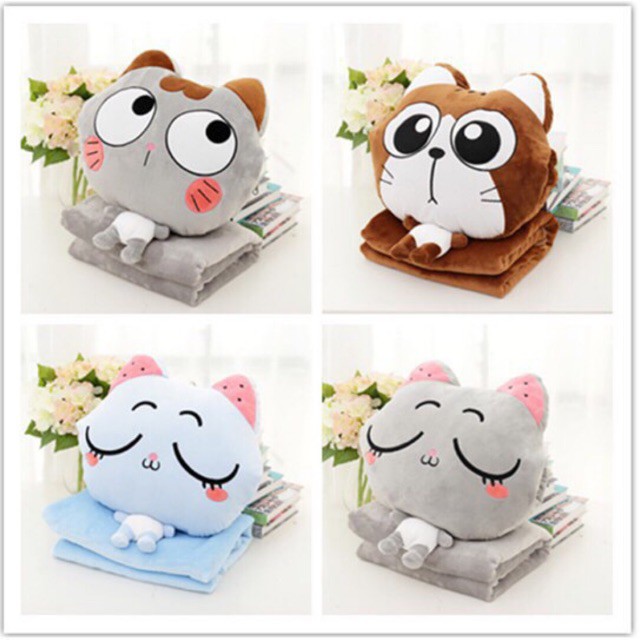 Bộ chăn gối ngủ văn phòng 2in1