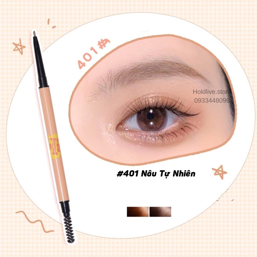 Chì kẻ mày 2 đầu  GoGo Tales Ultra Fine GT374 nét siêu mảnh 1.5mm lên màu nhanh đều cầm chắc tay dễ kẻ