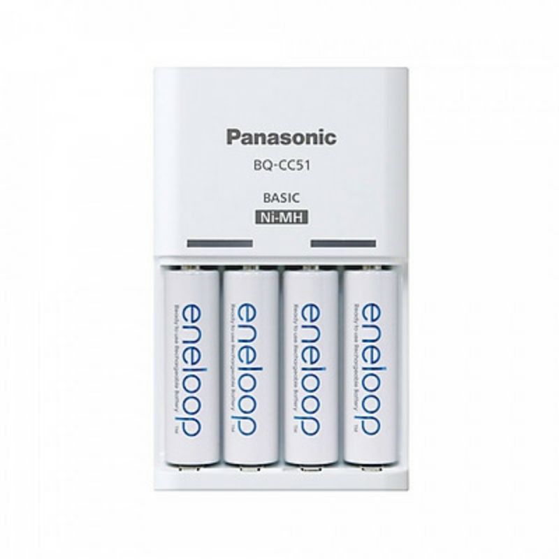 Bộ 4 Pin AA ENELOOP Kèm Sạc PANASONIC BQ-CC51C Chính Hãng