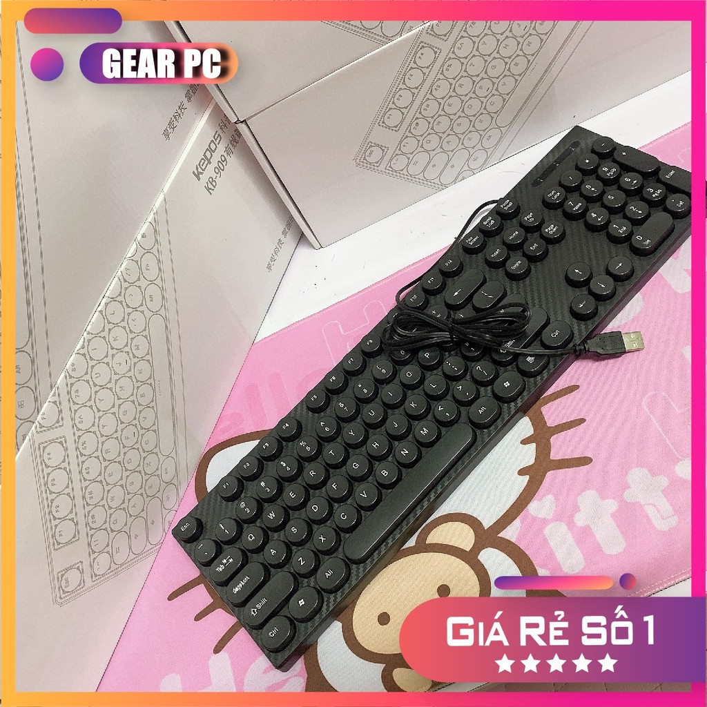 Bàn phím máy tính KB 909 kết nối dây cổng Usb , bấm siêu êm, không tiếng ồn - Sản phẩm lý tưởng dùng văn phòng