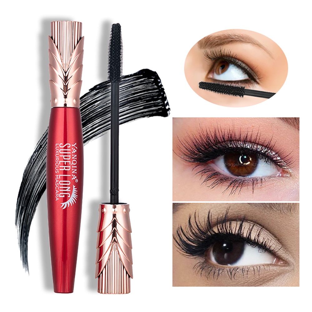 (Hàng Mới Về) Mascara Cọ Silicone Uốn Cong Làm Dày Và Dài Mi