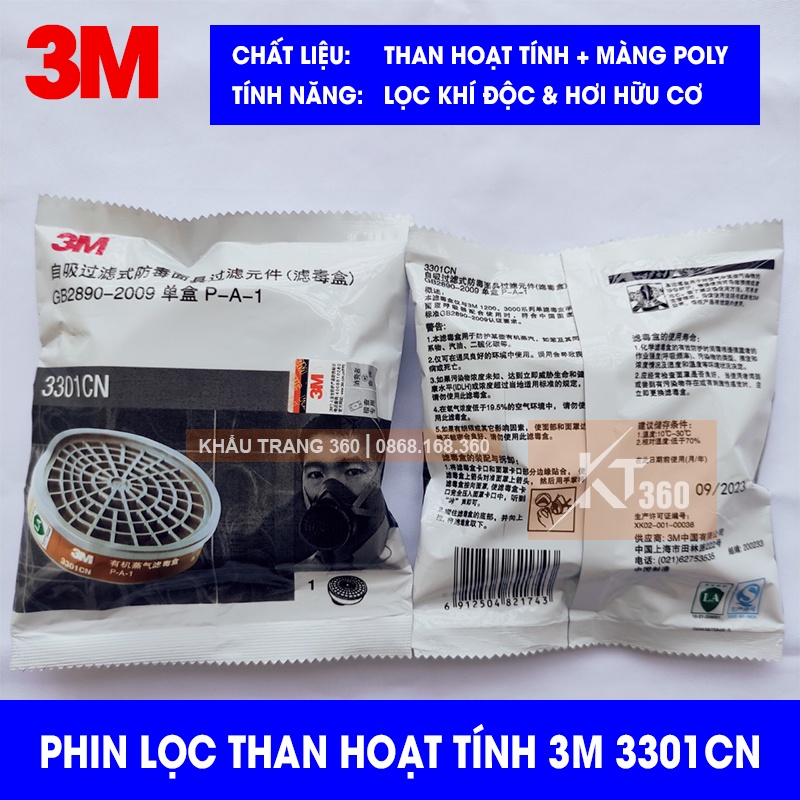 Mặt Nạ Phòng Chống Độc 3M HF-52. Mặt Nạ Phun Thuốc, Phun Sơn, Hóa Chất. Khẩu Trang Chống Bụi Mịn.