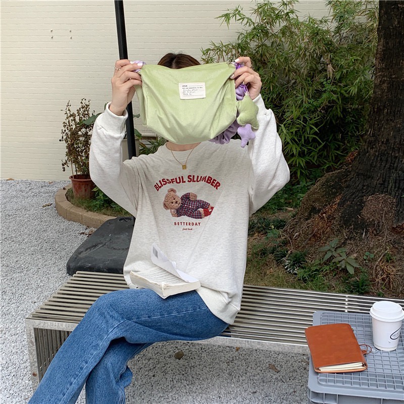 Túi Xách Trong Suốt Màu Trơn Họa Tiết Hoạt Hình Dễ Thương Cho Nữ