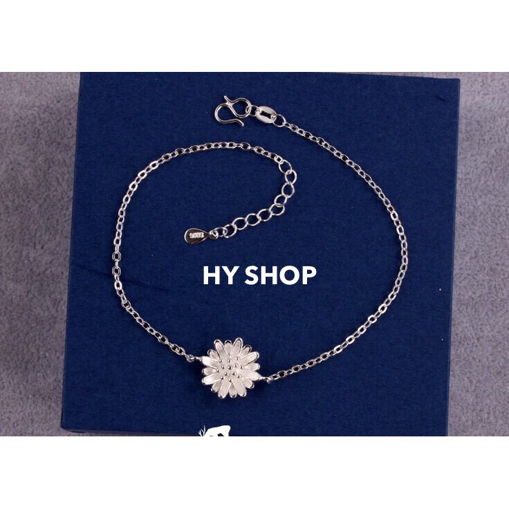 lắc chân hoa cúc xi bạc xinh xắn | BigBuy360 - bigbuy360.vn