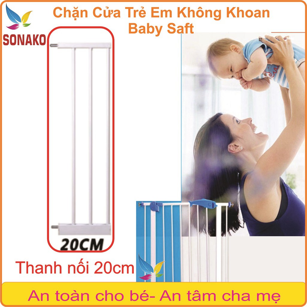 Thanh Nối Dài 20cm- Cửa Chặn Trẻ Em không Khoan BabySaft - Sonako