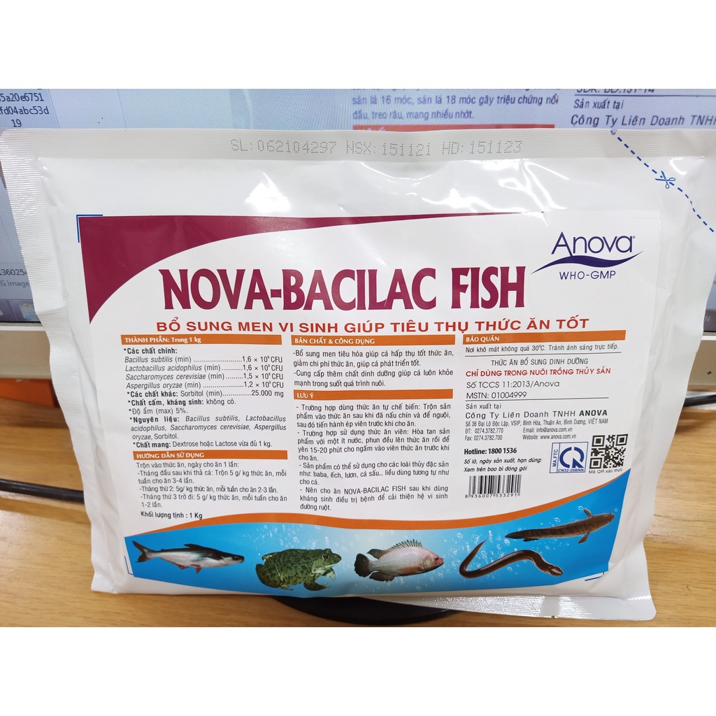 Men tiêu hóa Bacilac cho thủy sản – Men vi sinh giúp tiêu thụ thức ăn – Nova Bacilac fish