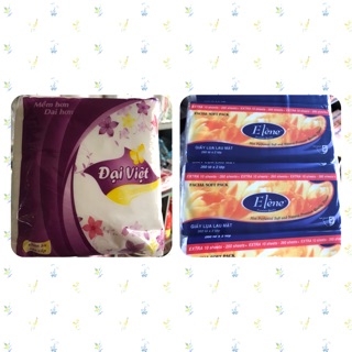 Giấy ăn các loại: Giấy vuông Đại Việt, giấy lụa Elene ...