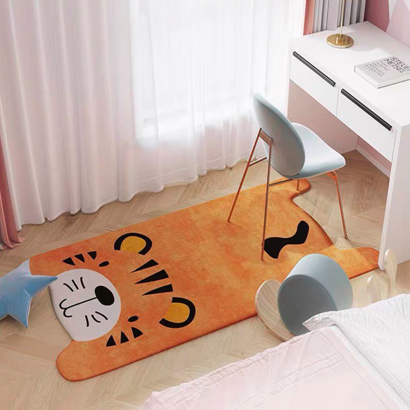 Thảm Chân Giường Lông Cừu Hình Thú Cao Cấp Siêu Đáng Yêu, Có Đế Chống Trơn Trượt