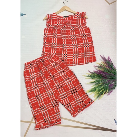 Đồ bộ nữ tay cánh tiên 💞FREESHIP💞 quần lửng vải mango mềm, mịn, mặc mát hợp thời trang.