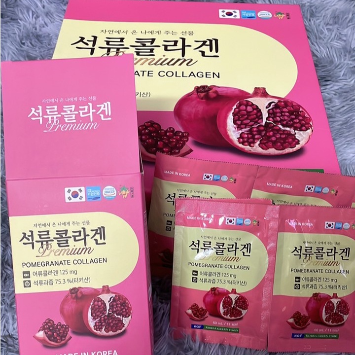 Tinh Chất Lựu Collagen Hàn Quốc - Pomegranate Collagen Premium - Hộp 60 gói x 50ml