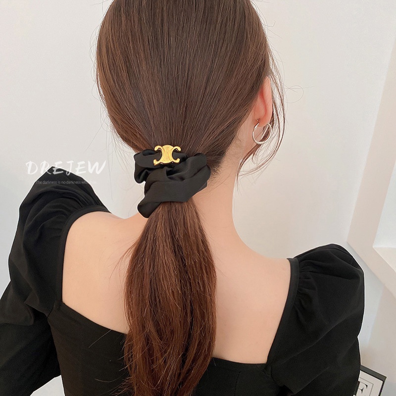 DREJEW Dây buộc tóc phối chữ phong cách Nhật Bản Hàn Quốc thời trang