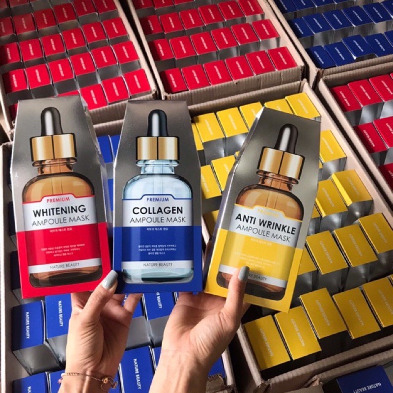 mặt nạ Premium Collagen Ampoule Mask mặt nạ tinh chất chống lão hóa  dưỡng sáng da se khít lỗ chân lông | BigBuy360 - bigbuy360.vn