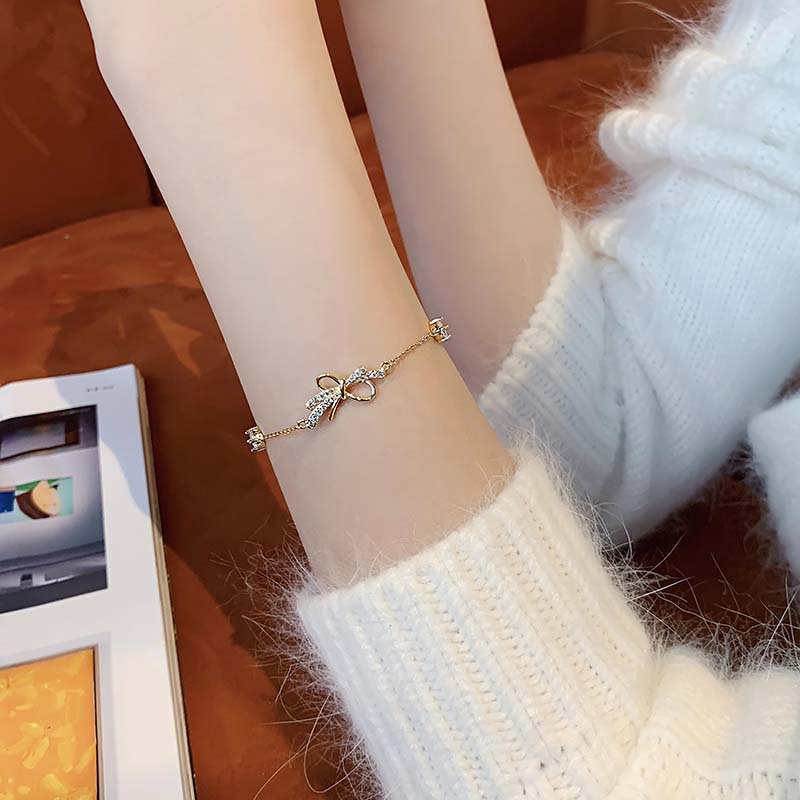 Vòng Tay Đính Đá zircon Đơn Giản Thời Trang Phong Cách Hàn Quốc