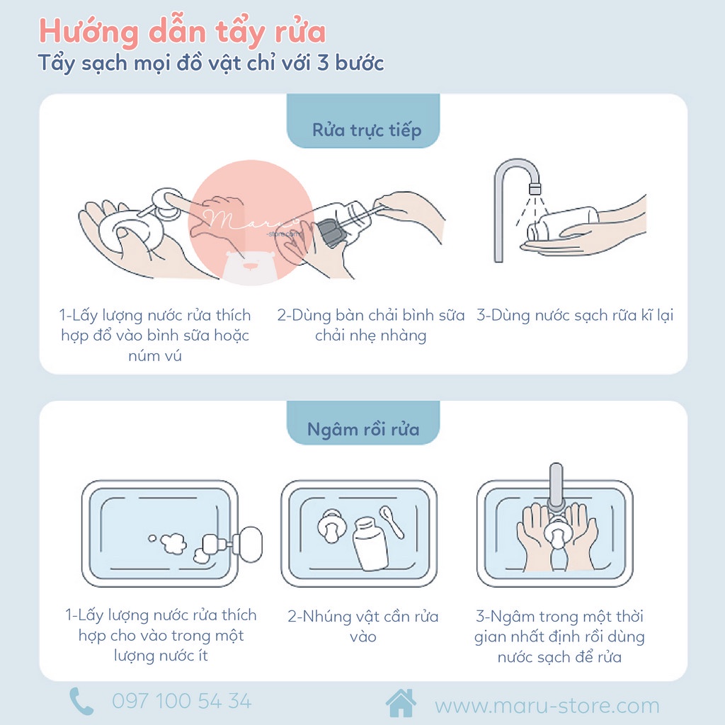 [FreeShip] Nước rửa bình sữa chuyên dụng gốc tự nhiên | Bình 600ml | KUB