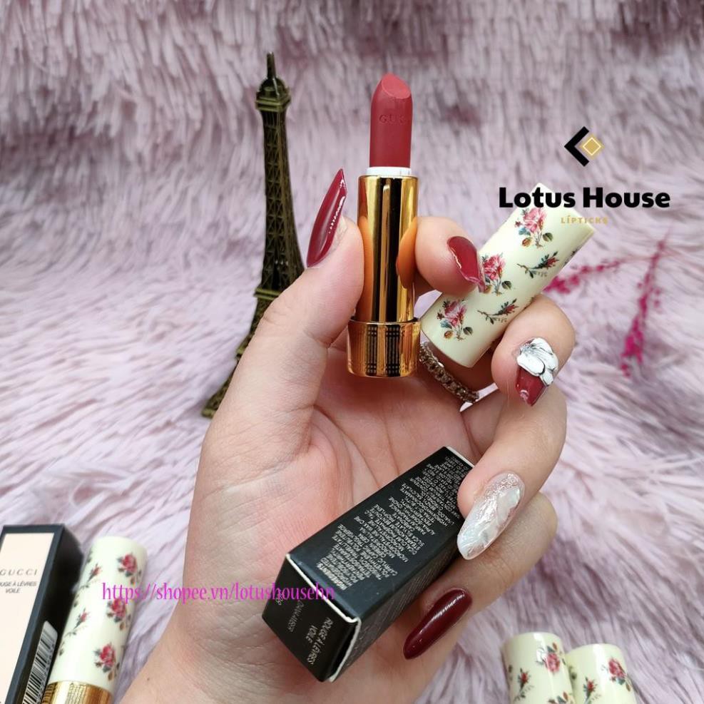 Son Gucci Rouge À Lèvres Voile Vỏ Hoa mini 1.3g đủ tone hot hit bền màu không trôi | BigBuy360 - bigbuy360.vn