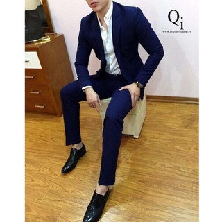 combo bộ vest nam gồm quần và áo vest nam trể trung lịch lãm