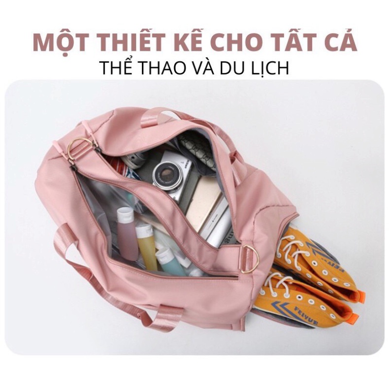 Túi du lịch cỡ lớn gấp gọn có ngăn đựng giày và đựng đồ ướt
