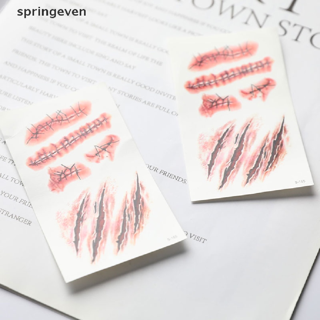 Hình Xăm Dán Tạm Thời Chống Nước Phát Quang Phong Cách Halloween