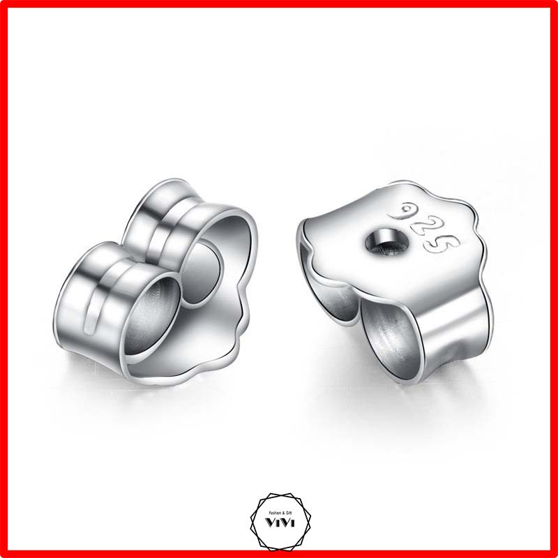 Nút tai/ Chuôi tai/ Đích tai bằng nhựa hoặc bạc 925 ViVi_Gift