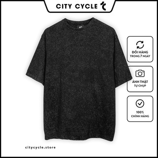 Áo thun nam nữ   Denim khói City Cycle - Áo thun tay lỡ Unisex form rộng Local Brand