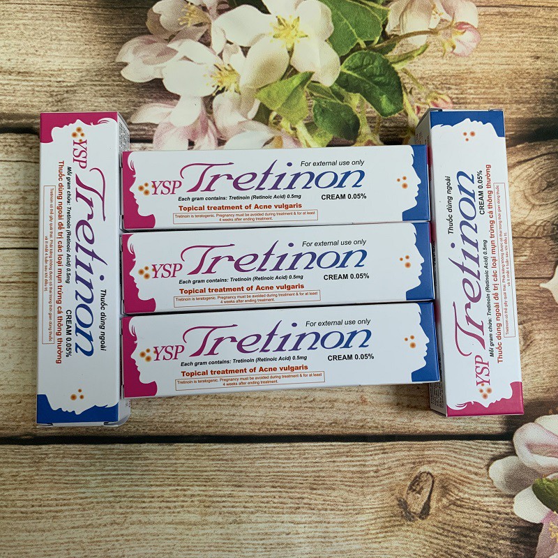 Tretinoin YSP⚜️CHÍNH HÃNG⚜️ Tretinoin 0.05% YSP hỗ trợ giảm mụn trứng cá mụn viêm mụn đầu đen mụn ẩn