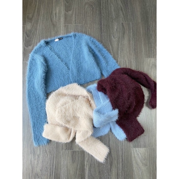 ÁO KHOÁC LÔNG CROPTOP CARDIGAN