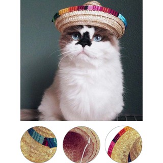 Nón Rơm Phong Cách Mexico Cho Thú Cưng