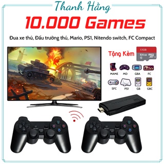 Máy chơi game cầm tay Stick HDMI 10.000 trò chơi chơi Đua xe thú, Đấu trường thú, PS1/Nitendo switch - Bảo Hành 12 Tháng