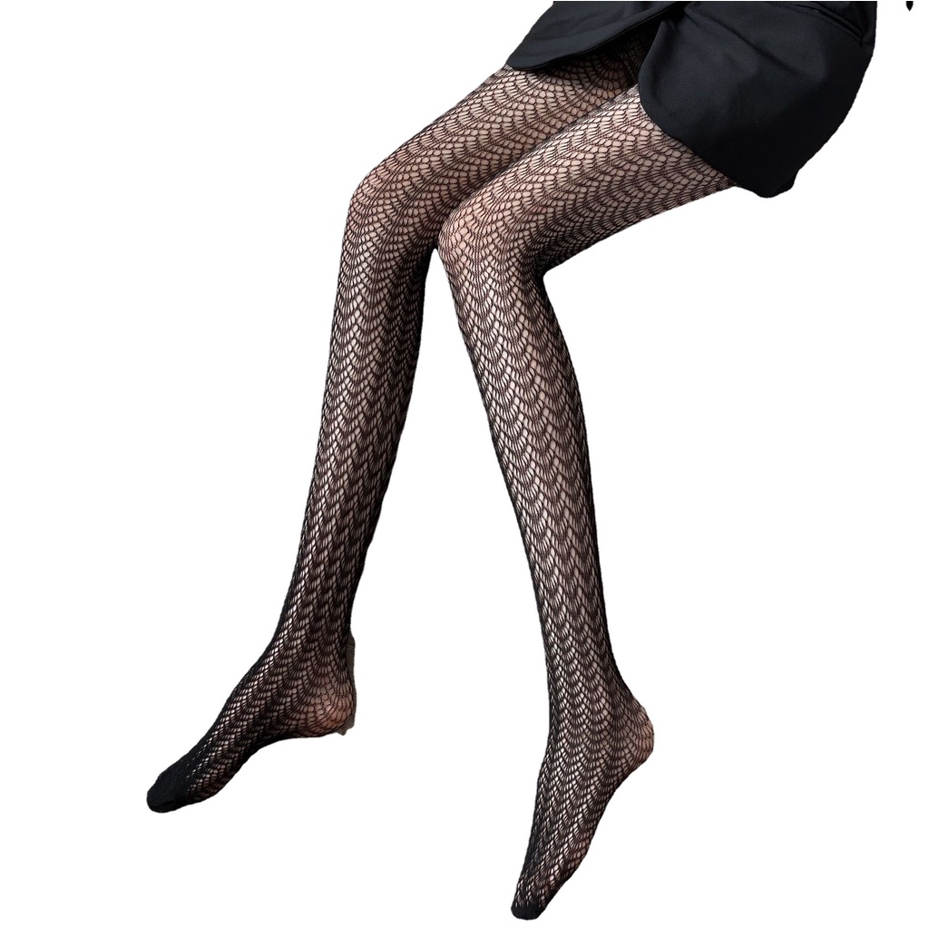 Ladies Long Sexy Hollow Fishnet Stockings Pantyhose Black High Waist Stockings Tights Fishnet Stockings High Quality