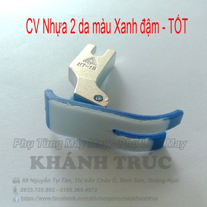 Chân vịt Nhựa 2 da loại Tốt màu Xanh Đậm máy may (khâu) công nghiệp