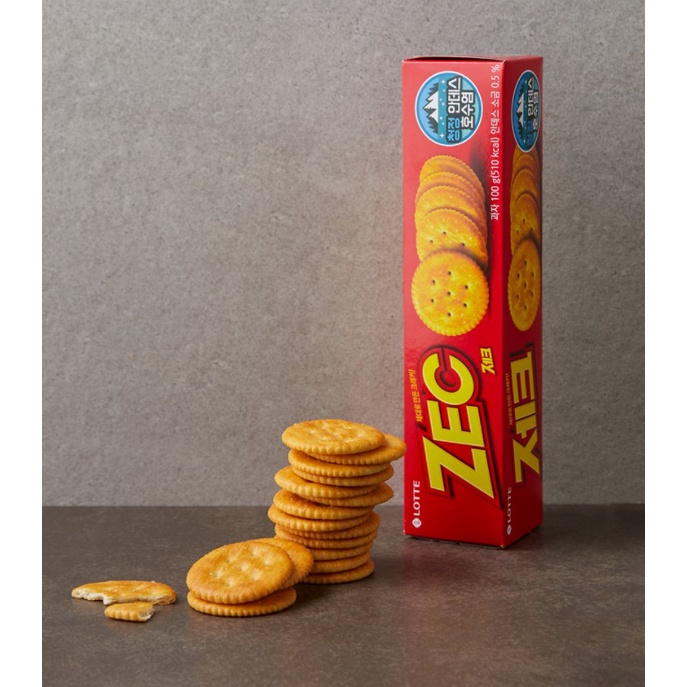 [LOTTE] BÁNH QUY MẶN ZEC 100g - [롯데] 제크 100g