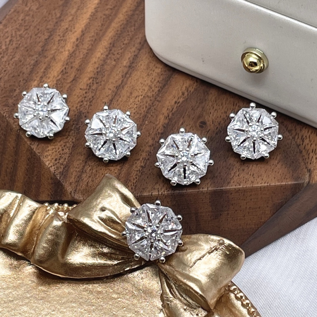 1525375     Hàng Bán Sỉ Nút Áo Hình Tam Giác Đính Đá zircon Siêu Lấp Lánh Phụ Kiện Thủ Công